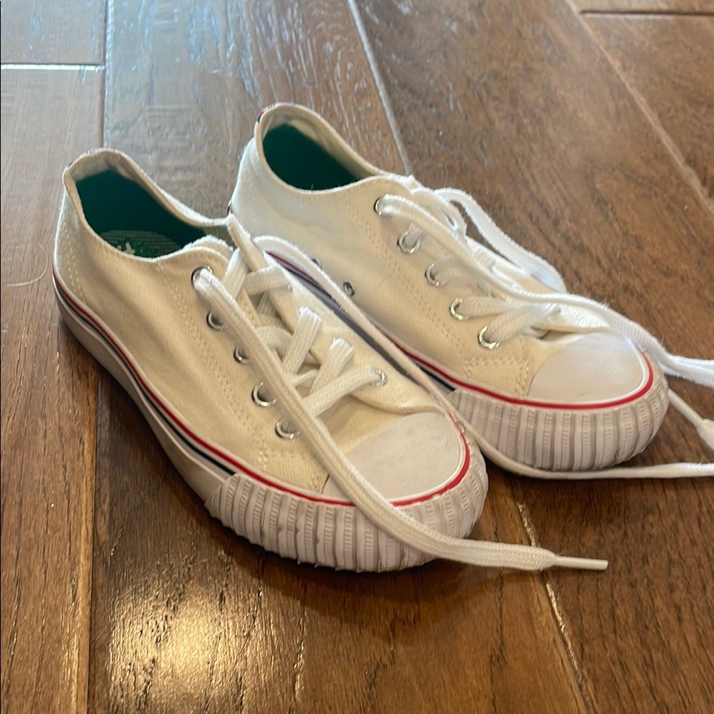 P.F. Flyers White Canvas Sneakers
